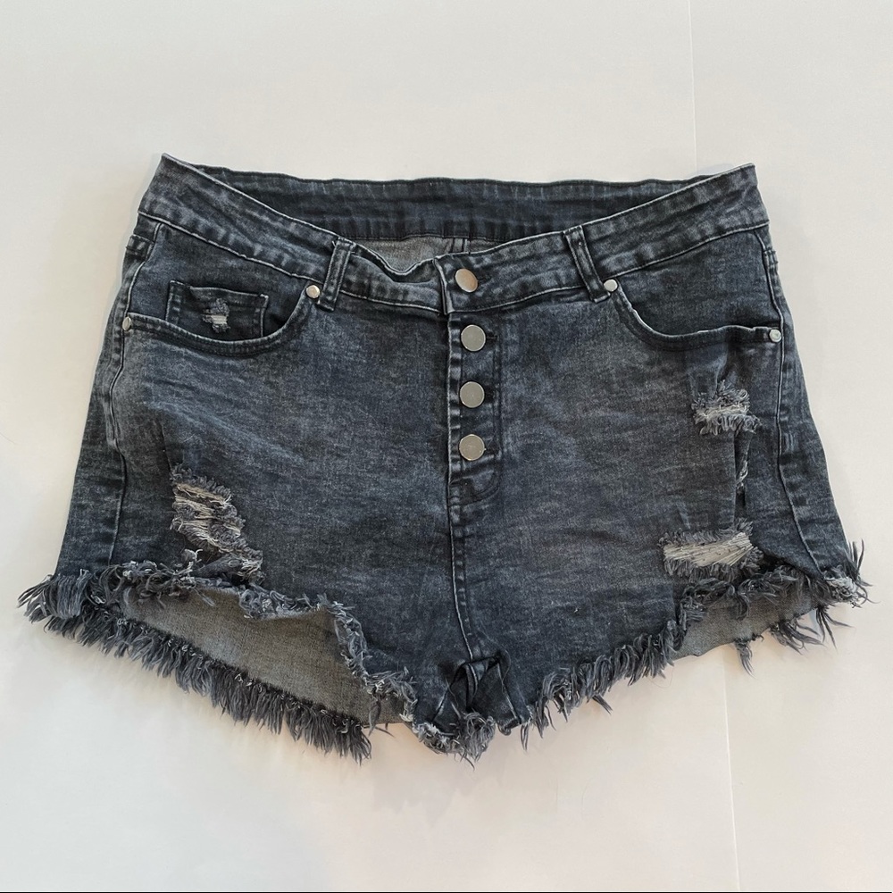Black Jean Shorts